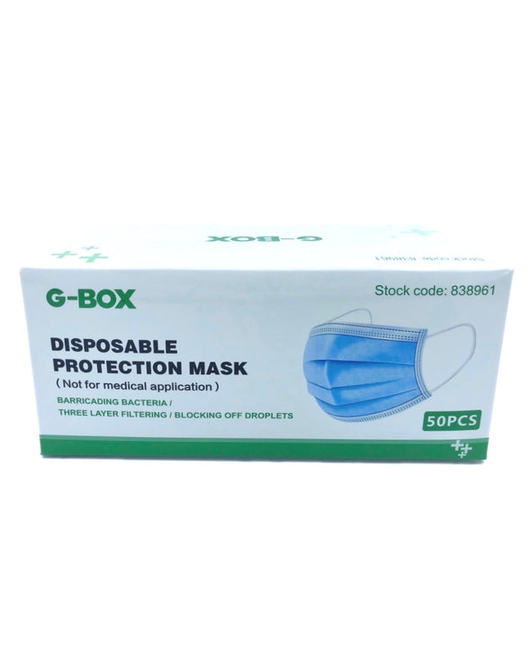 G-Box Disposable Protection Mask (Blue or Black or Pink) (50 pcs)