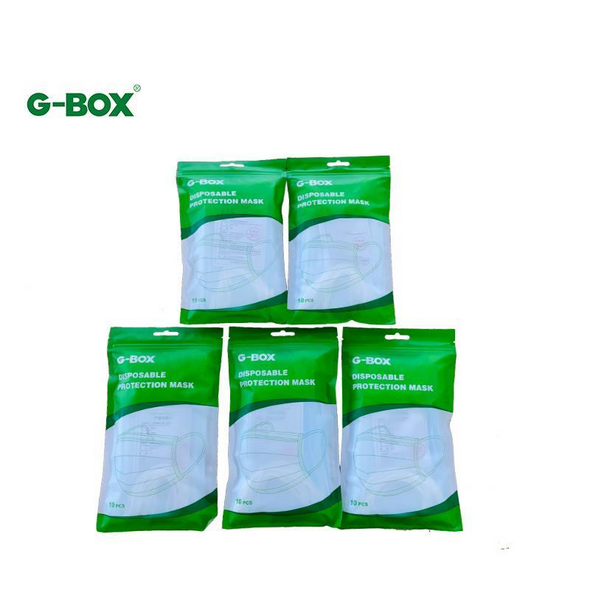 G-Box Disposable Protection Mask (5 Zipper Packs - 50 pcs)