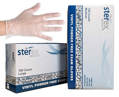 Sterex Medical Powder-Free Vinyl Examination Gloves